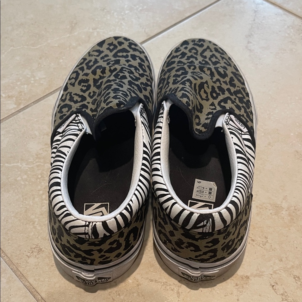 Vans Kids Leopard and Zebra Print Sneakers